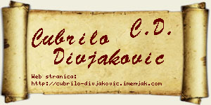 Čubrilo Divjaković vizit kartica